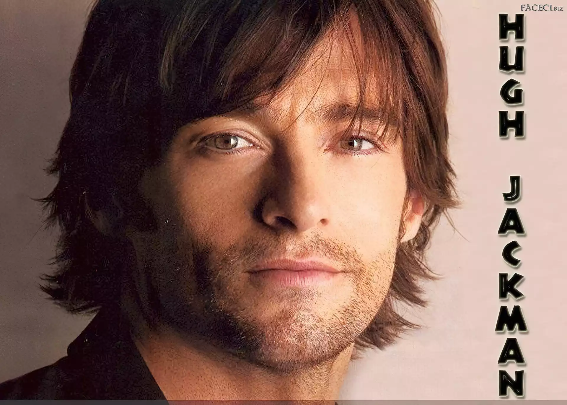 broda, Hugh Jackman, długie włosy